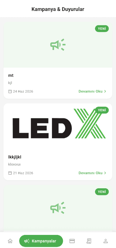 LedX duyuru ekranı