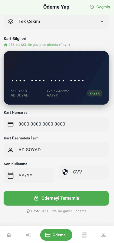 LedX ödeme ekranı