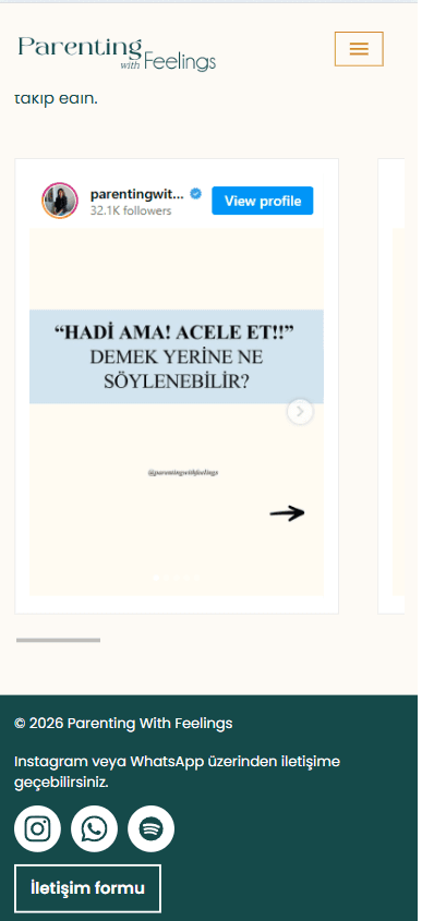 Parenting With Feelings altbilgi görünümü